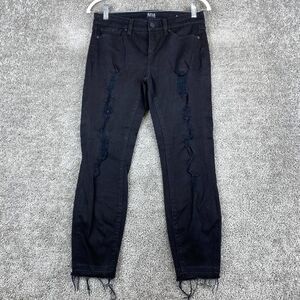 a.n.a Charcoal Distressed Cropped Pants